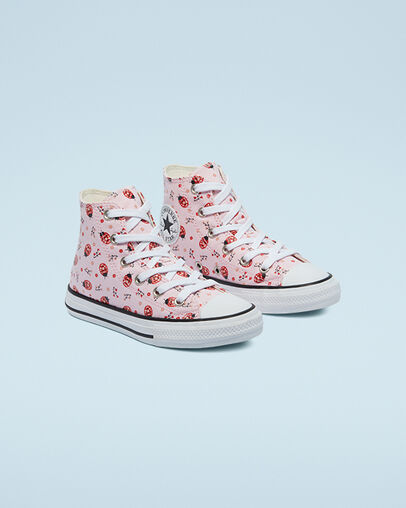 Chuck Taylor All Star Flowery Bugs Pink Foam/White/Black, Angled View