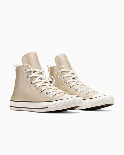 Chuck Taylor All Star Metallic Oro claro/Garza/Negro, Top and Side View