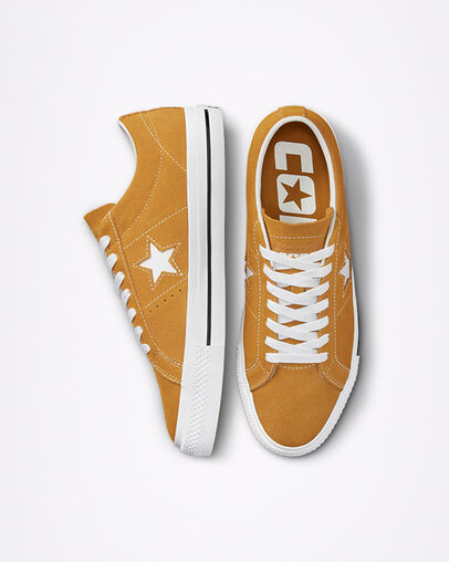 CONS Classic Suede One Star Pro Wheat/Wei&szlig;/Schwarz, Top and Side View