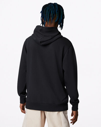 Sudadera con capucha Paint Drip Graphic Pullover Negro Converse, Back View