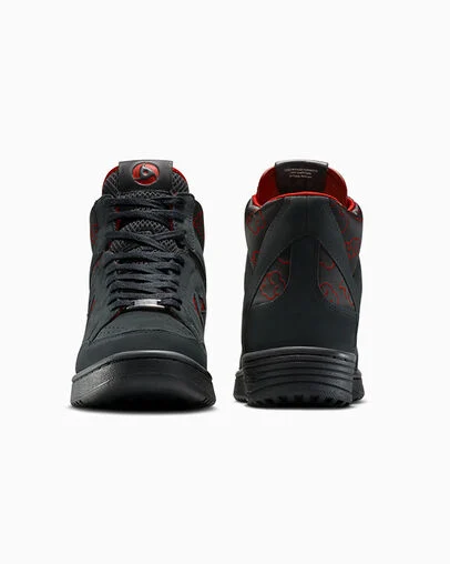 Converse x NARUTO SHIPPUDEN Itachi Weapon Black/Red/Moonbathe, Heel View