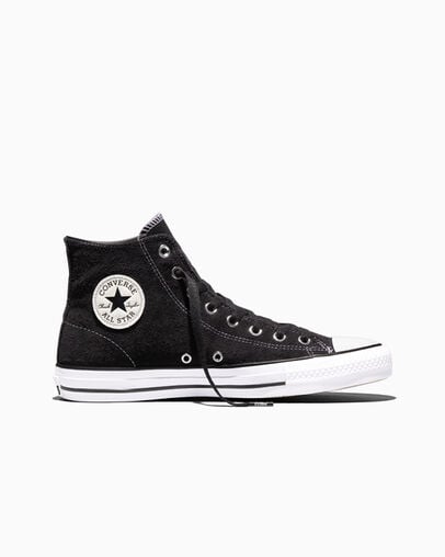 CONS Chuck Taylor All Star Pro Suede Zwart/Zwart/Wit, Outer Side View