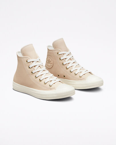 Chuck Taylor All Star Earthy Neutrals Bisonte claro/Garza/Oro claro, Angled View