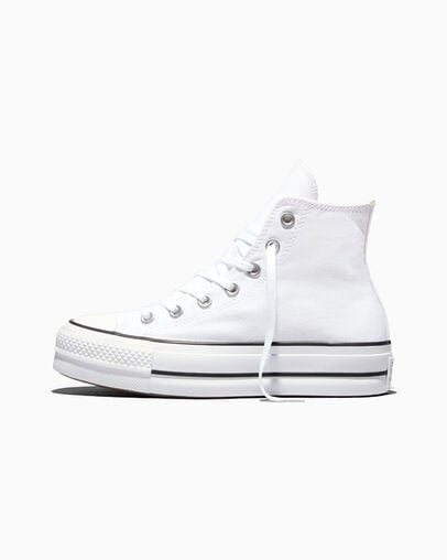 Chuck Taylor All Star Platform Blanc/Noir/Blanc, Inner Side View