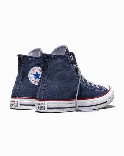 Chuck Taylor All Star Dip Dye Wide Width Ensign Blue Dyed, Heel View