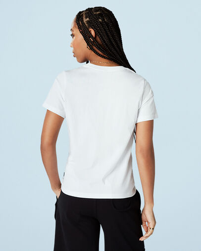 Sun Fill Star Chevron Classic Short Sleeve T-Shirt White, Back View