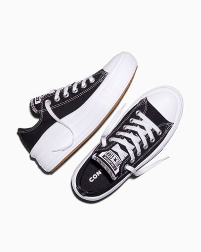 Chuck Taylor All Star Move Platform Black/White/White, Angled View