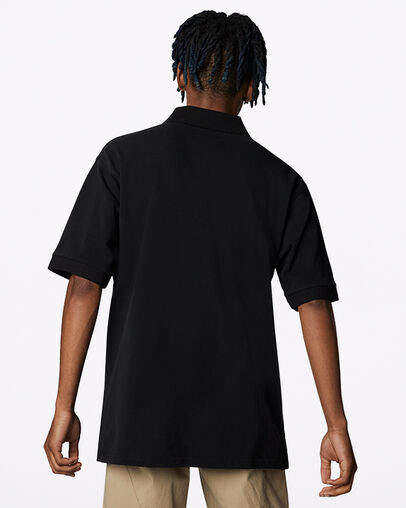 Polo Pique Negro Converse, Back View