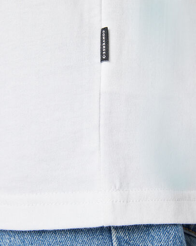 Icon Remix Raglan Tee White/Converse Black, Detail View