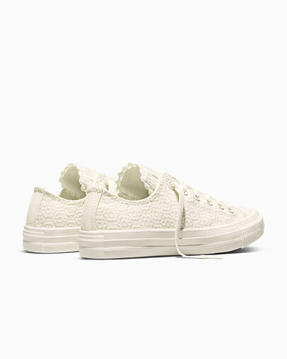 Converse Chuck Taylor All Star Crochet Florals Egret/Vintage White/Egret, Heel View