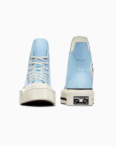 Chuck 70 De Luxe Squared True Sky/Egret/Black, Heel View