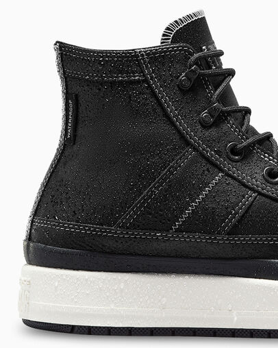 Chuck Taylor All Star Equip Waterproof Black/Black/Vintage White, Detail Angle View