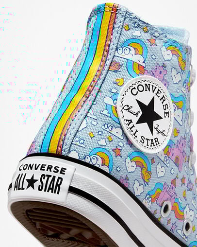 Chuck Taylor All Star Rainbow Castles Lt Armory Blue/Beyond Pink, Detail Angle View