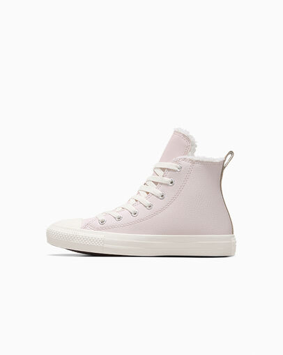 Chuck Taylor All Star Leather & Sherpa Salm&oacute;n relajado/Garza/Piedra c&aacute;lida, Inner Side View