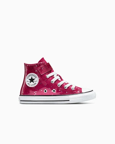 Chuck Taylor All Star Easy-On Glitter Sporty Berry/White/Egret, Outer Side View