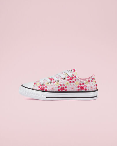 Canvas Broderie Chuck Taylor All Star Blanc/Rose/Noir, Inner Side View