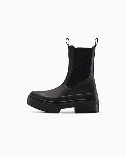 Chuck Taylor All Star Lugged Heel Chelsea Boot Black/Black/Black, Inner Side View