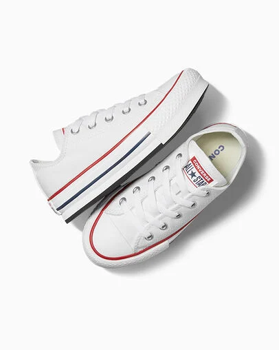 Chuck Taylor All Star EVA Lift Platform Canvas White/Garnet/Navy, Angled View