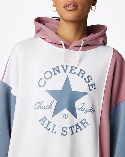 Sudadera con capucha Oversized Color-Blocked Pullover Aura multi rosa, Detail View