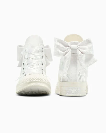 Chuck 70 Bows Blanco/Blanco/Garza, Heel View