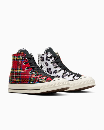 Chuck 70 Cheetah & Tartan Encuentro de guepardo y tart&aacute;n, Top and Side View