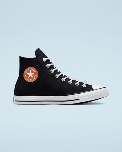 Chuck Taylor All Star GORE-TEX&reg; Cold Fusion Black/Bold Mandarin/White, Outer Side View