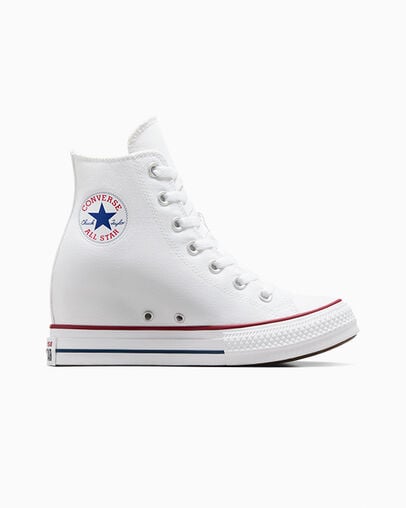 Chuck Taylor All Star Wedge Platform White/Red/Navy, Outer Side View