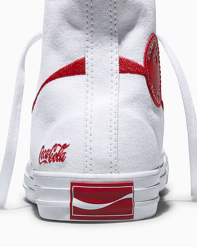 Converse x Coca-Cola Chuck Taylor All Star White/Racing Red/White, Detail Angle View