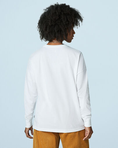 Tee-shirt &agrave; manches longues et imprim&eacute; l&eacute;opard arc-en-ciel Blanc, Back View