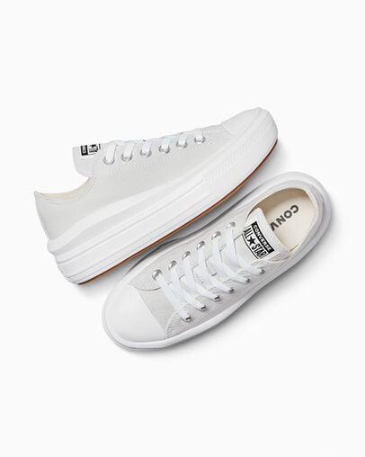 Chuck Taylor All Star Move Platform Barely Grey/White/Black, Angled View