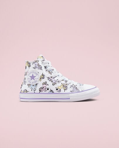 Chuck Taylor All Star Unicorns White/Moonstone Violet, Outer Side View