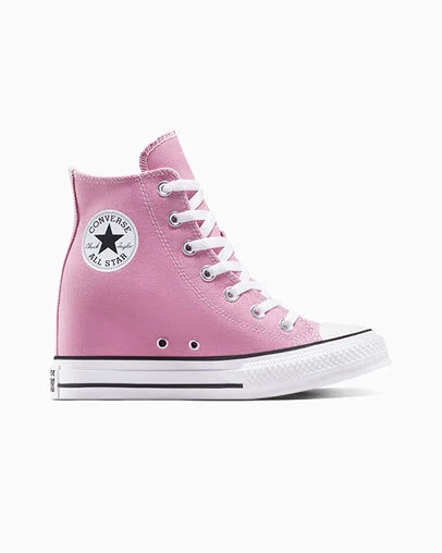 Chuck Taylor All Star Wedge Platform Cliffside Rose/White/Black, Outer Side View