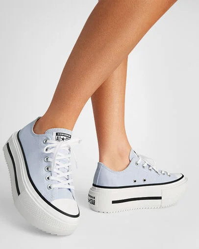 Chuck Taylor All Star Lift Double Stack Platform Canvas Blueberry Ice/White/Black, Reflective View