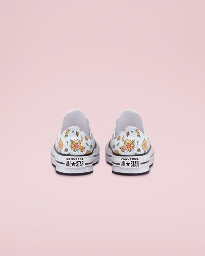 Sunflower EVA Platform Chuck Taylor All Star Blanco/Pulso c&iacute;trico, Heel View