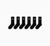 6-Pack Star Chevron Crew Socks Black