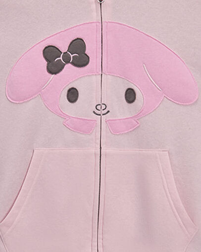 Converse x Hello Kitty® and Friends Kuromi™ and My Melody™ Full Zip Hoodie Plum Kitten/Parfait Pink — foto 5
