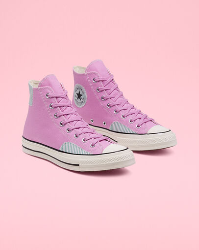 Chuck 70 Nautical Prep Peony Pink/Mineral Teal/Egret, Angled View