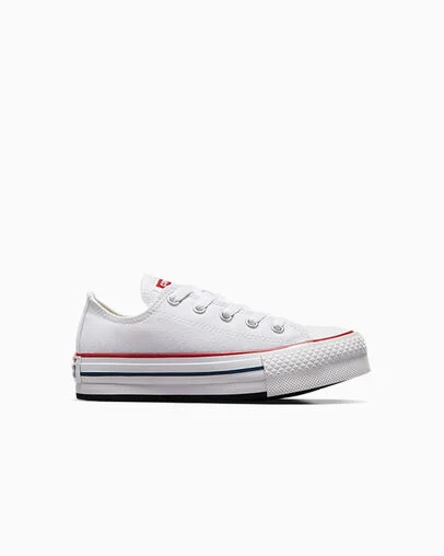 Chuck Taylor All Star EVA Lift Platform Canvas White/Garnet/Navy, Outer Side View