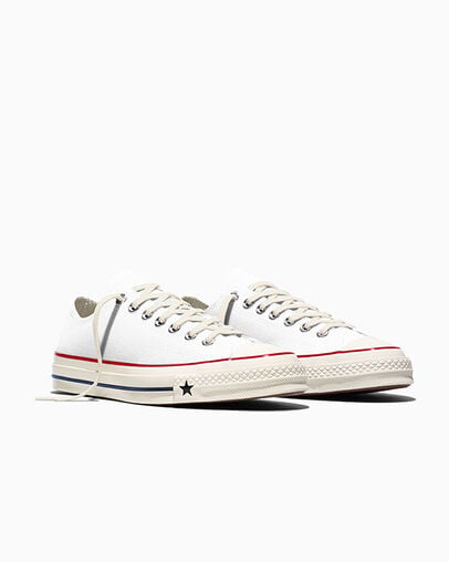 Chuck 70 X White/Garnet/Egret, Top and Side View
