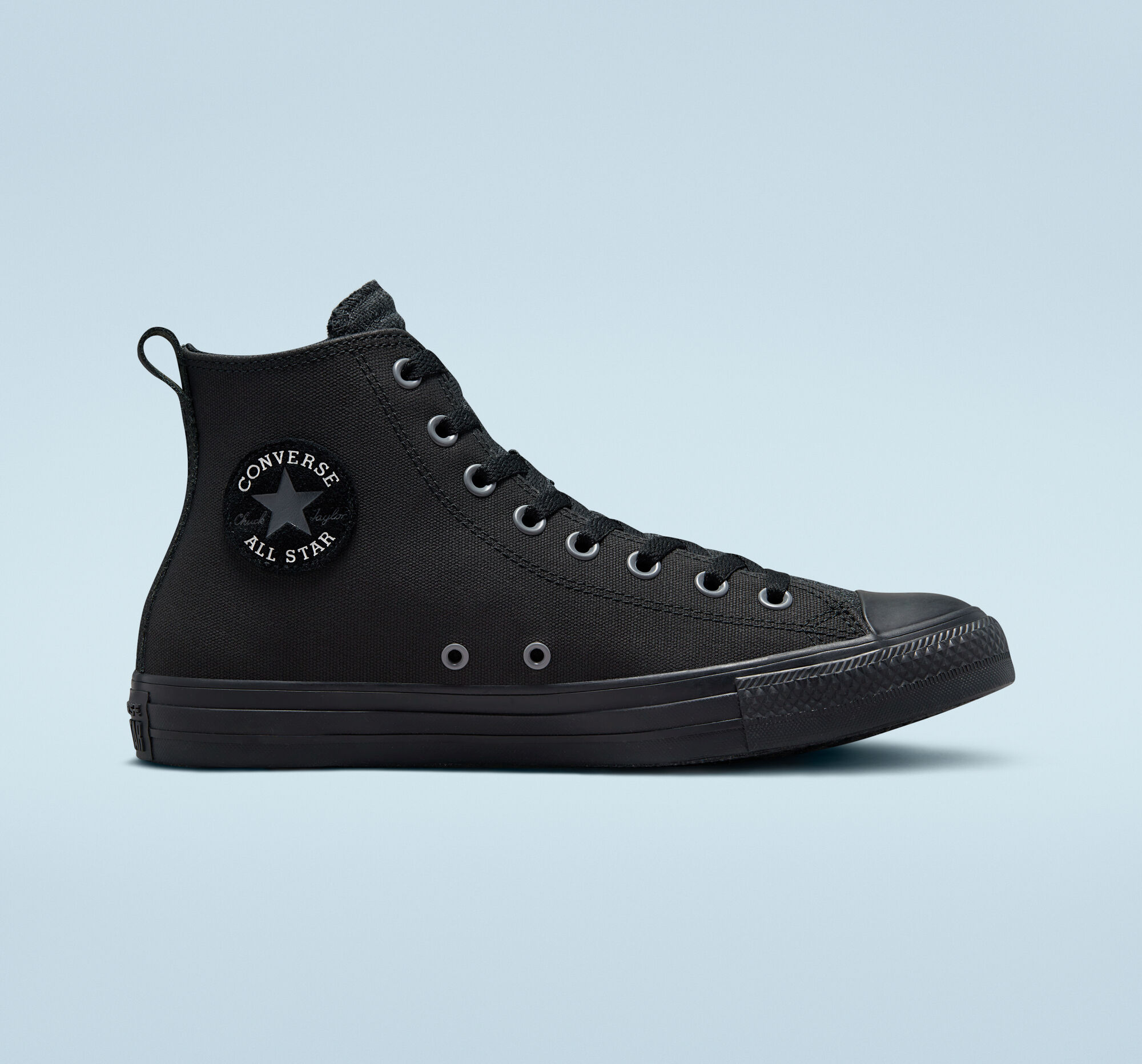converse high tops black waterproof