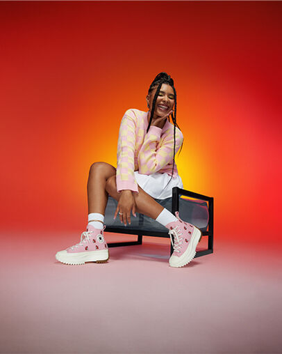 run star hike converse embroidered floral