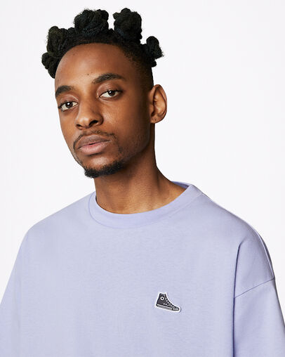 Chuck Taylor Sneaker Patch Crew Neck T-Shirt Serene Sapphire, Detail View