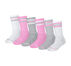 6-Pack Striped Logo Crew Socks Rosa Converse