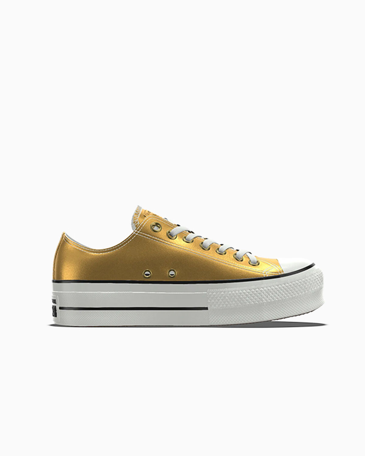 Custom Chuck Taylor All Star Lift Platform Leather By You Gold - 173159CFA25_gold_COC