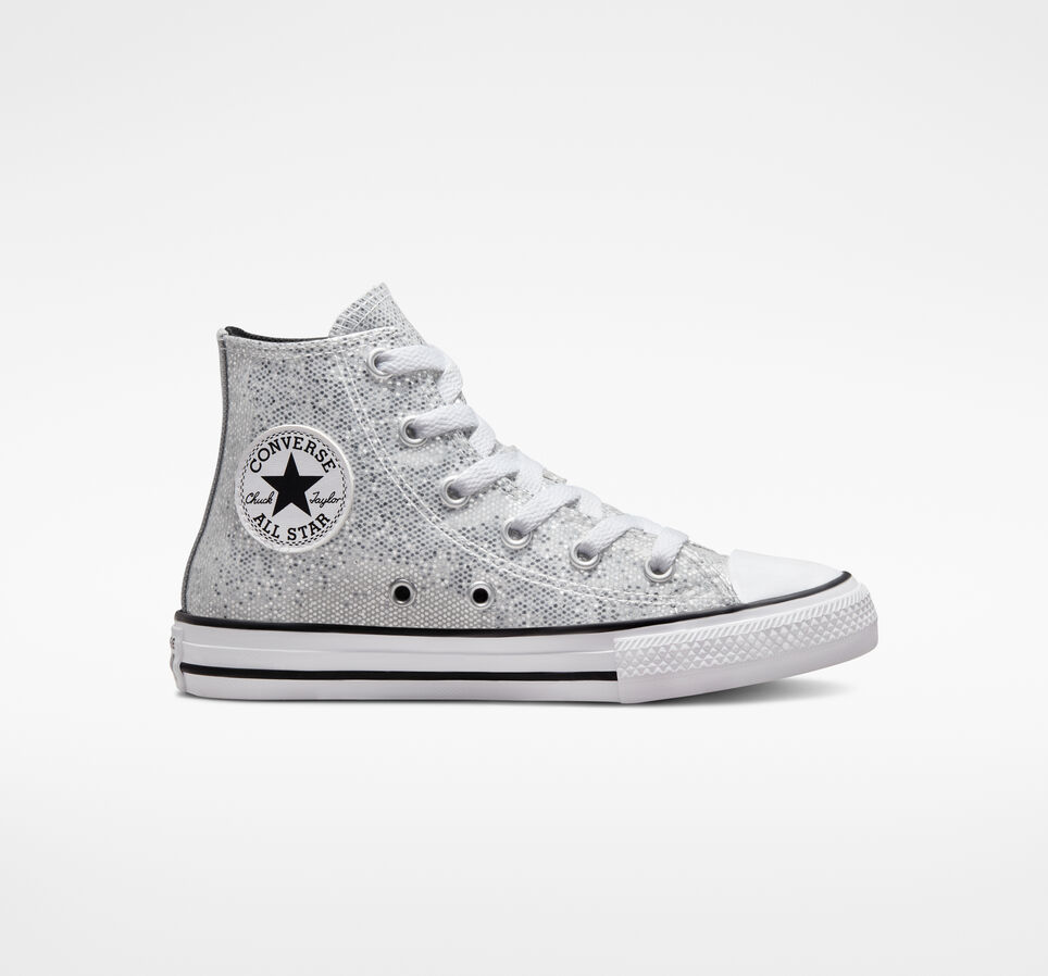 Chuck Taylor All Star Glitter Argent/Pierre de cendre/Noir