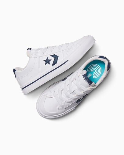 Converse Sport Casual Easy-On White/Navy/White, Angled View
