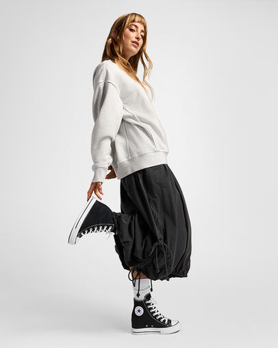 Chuck Taylor All Star Classic Wedge Platform Schwarz/Rot/Navy, On Foot Shot 1