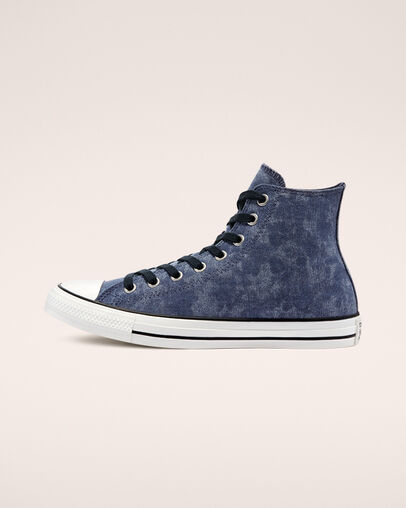 Chuck Taylor All Star Washed Canvas Midnight Navy/Midnight Navy, Inner Side View