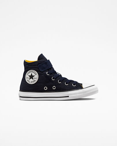Chuck Taylor All Star Easy-On Quilted Jacquard Obsidian/Yellow/White, Outer Side View