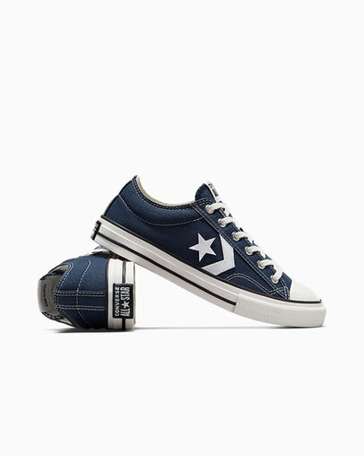 Star Player 76 Foundational Canvas Navy/Vintage White/Egret, Detail Angle View